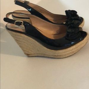 Steve Madden Black Wedges